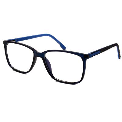 China As frame 15.4g high quality unisex full glass decoration square retro blue light blocking glass tr90 optical frames for sale