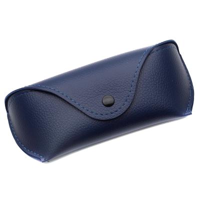 China Wholesale High Quality Blue Soft Leather Package PU Leather Portable Handmade Glass PVC Case for sale