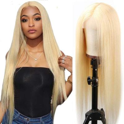 China Wholesale Silky Straight Straight Wave Pre Plucked 613 Brazilian Human Hair Wigs Honey Blonde 13x4 Lace Front Human Hair Wigs For Black Women for sale