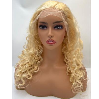 China Loose Deep Wave 613 Blonde Deep Wave Lace Closure Wig Human Hair Lace Front Wig For Black Women for sale