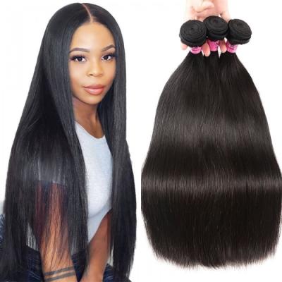 China High Quality Straight Raw Virgin Human Hair Bundle Brazilian Hair Extension Virgin Hair Bundle Vendor Wholesale Silky Straight Extension for sale