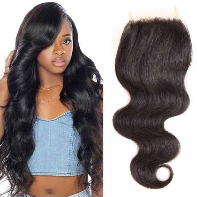 China Wholesale Hair 100% Brazilian Virgin Hair Cuticle Aligned Hair Closures Cheap Raw Hair Body Wave Closures for sale