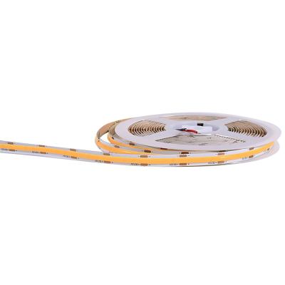 China YINO DC12V 24V 384leds 8mm Residential Smart High Lumen LED Strip Light COB LED Pointless Flexible Strip IP20 8W/M White Warm White for sale