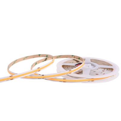 China LED Strip DC24V 360leds 8mm IP20 8W/M White Warm White Residential High Density Dotless Flexible COB LED Strip for sale