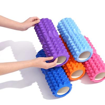 China Good Quality Comfortable Body Massage Stick Muscle Roller Yoga Muscle Black Yoga Column Foam Roller for sale