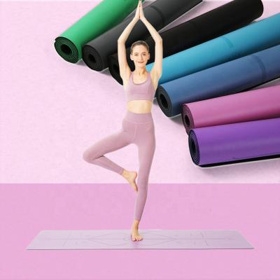 China Comfortable Custom Made Natural Rubber Yoga Mat PU Yoga Mat With Logo for sale