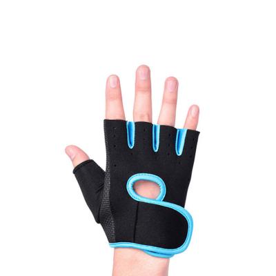 China Breathable Durable Customized Gym Logo Weightlifting Sports Comfortable Gloves Half Finger for sale