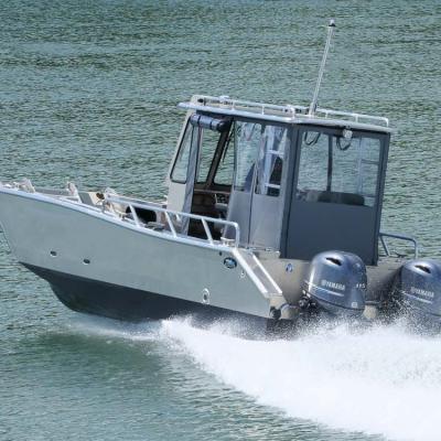 China Hot Selling 2023 Water Entertainment Best New 5083 23ft Aluminum Grade Landing Craft Aluminum Boat With Cabin For Sale for sale