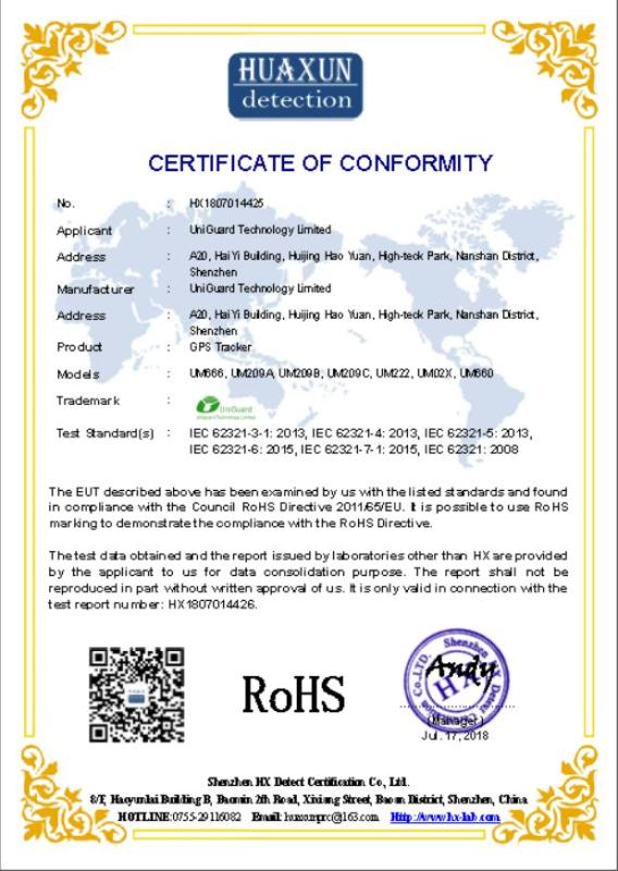 RoHS - Shenzhen Uniguard Technology Limited