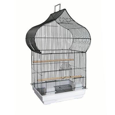 China Golden Wooden Viable Breeding Wooden Cages For Big In Birds Decoration Wedding Flight Extra Large Cheap Birdcage 60Cm for sale