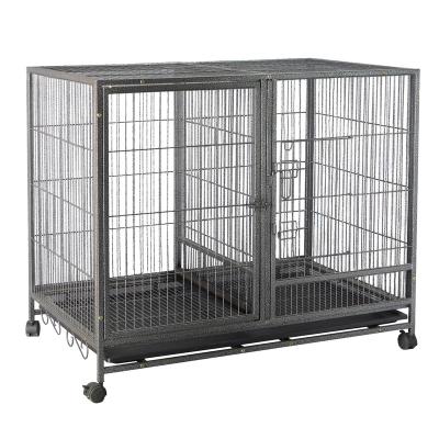 China Durable Stainless Steel Kennel Large Wire Dog Cage Outdoor Used Metal for sale