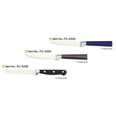 China Viable Home Kitchen 6 Pieces Steak Knives Set 4.5 Inch Stainless Steel Beef Steak Knife for sale