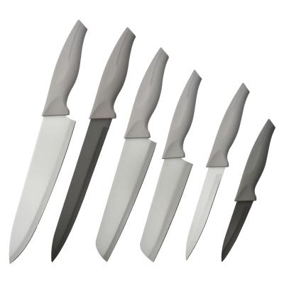 China K0491 Workable In Stock Charcoal Kitchen Cooking 12 Piece Stainless Steel Santoku Knife Set Non Stick Blade for sale