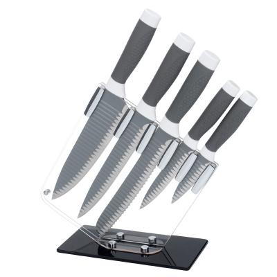 China Sustainable K0468 Kitchen With Block Luxury Kitchen Knife Set With Acrylic Holder for sale