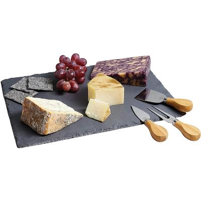 China 4 Panel Set Cheese Slate Black Cheese Knife Stainless Steel Kitchen Sustainable Pieces for sale