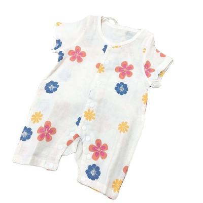 China Short Baby Clothes Summer Style Overalls Baby Organic Cotton Overalls Wholesale Newborn Short Sleeve Pink Bags Quantity White Yellow for sale