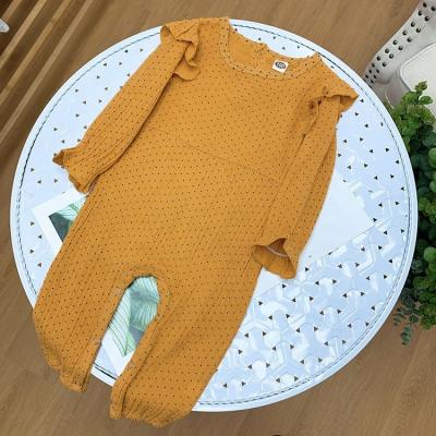 China Cozy FFR 100% Cotton Knitted Baby Spring Clothes Romper Autumn Footed Sleepsuit Quantity Custom Print for sale