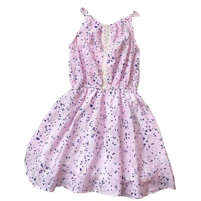 China 2022 floral hot sale 90-130 yards summer cute girl's clothes sweat-absorbent floral suspender skirt pink lady dress for sale