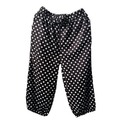 China 2022 New Summer Mosquito Repellent Breathable Sports Tracksuits Bow Polka Dots High Quality Girls Cropped Pants for sale