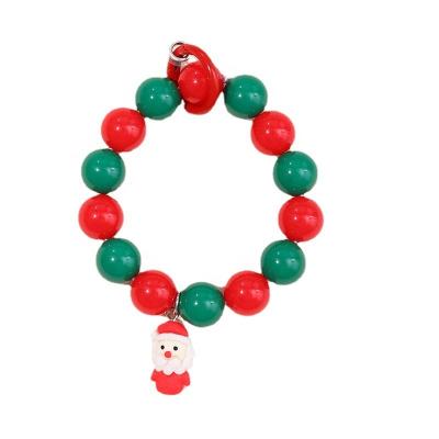 China Fashion Christmas Promotional Gift Beads Key Chain Cartoon Kawaii Silicon Wristband Keychain for sale