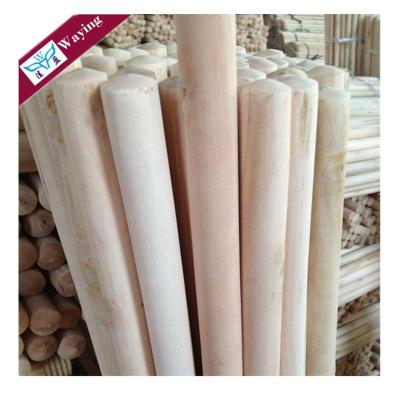 China Eucalyptus Long Coated Long Lasting Stick 120*2.3cm Raw Wooden Broom Iron Powder Stick for sale