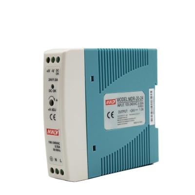 China MDR-20-5 DIN type power supply AC220V to DC5V 20W volume switching power supply MDR-20-5 small rail power supply for sale