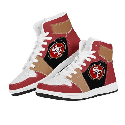 China Hot Sale NFLE 49ers Fashion Trend American Football Teams Light Weight Durable Anti-slippery Basketball Sport Shoes Men for sale