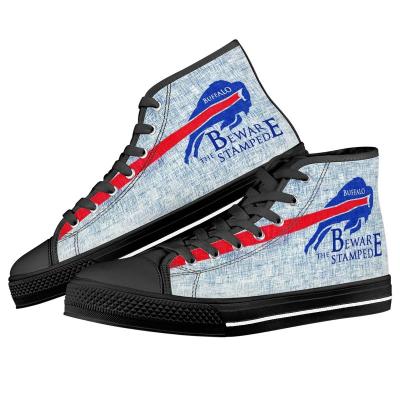 China Fashion Trend NFLE Displays American Football Team Walking Style Shoes Fashion Luxury Canvas Shoes 1Pair Wholesale Custom High Top Sneakers for sale