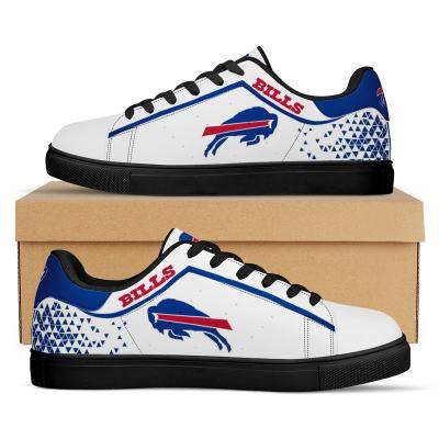 China Fashion Trend NFLE Displays 1Pair Custom Print Logo Name American Football Team Walking AD Superstar Tennis Cheap Skateboard Shoes Men for sale