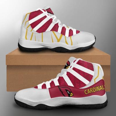 China Wholesale Durable Cardinals National Football Team Print Design Sneakers Fashion Basketball Shoes Breathable Football Team Casual Shoes for sale