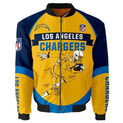 China Factory NFLE Chargers American Football Team Mens Logo Sport Suitable Fall Training Boy Wear Regular Bomber Jacket for sale