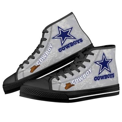 China Wholesale Team Shoes Fashion Luxury High Tops Mens Womens Canvas Cowboys 1Pair Custom American Football Shoes Sneakers for sale