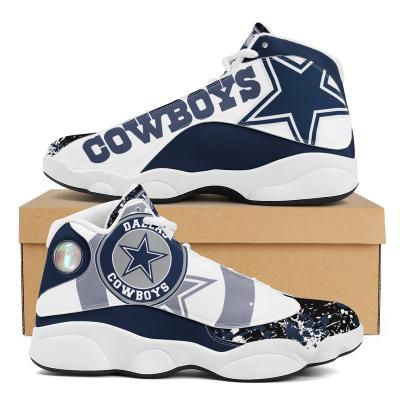 China New Print Name Cowboys Breathable Unisex Football Team Casual Shoes Wholesale Custom Logo Design Sport Fashion Sport Durable Sneakers for sale