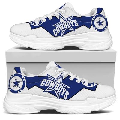 China Custom American Football Team Clumsy Dad Sneaker Custom Comfortable Printed Fashion Trend NFLE Cowboys 1pair Manufacturer Image Mens Shoes for sale