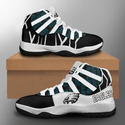 China Wholesale Durable Team Print Design Sneakers Fashion Eagles Football National Basketball Shoes Breathable Football Team Casual Shoes for sale