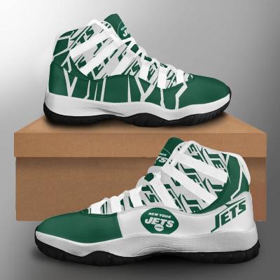 China Wholesale Durable Jets Football Team Print Design Sneakers Fashion National Basketball Shoes Breathable Football Team Casual Shoes for sale