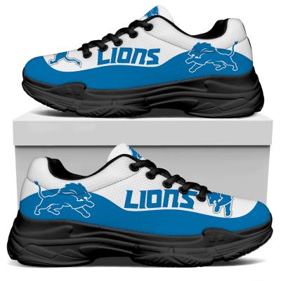 China Custom American Football Team Dad Clumsy Sneaker Custom Comfortable Print Fashion Trend NFLE Lions 1pair Manufacturer Image Mens Shoes for sale