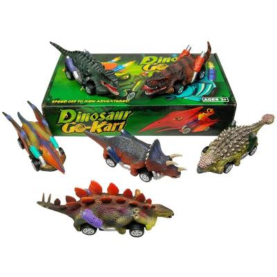 China Eco-friendly Material Dinosaur Toy Pull Back Cars T-Rex Games Cars Dino Toys Pull Back Toy 6 Pack for sale