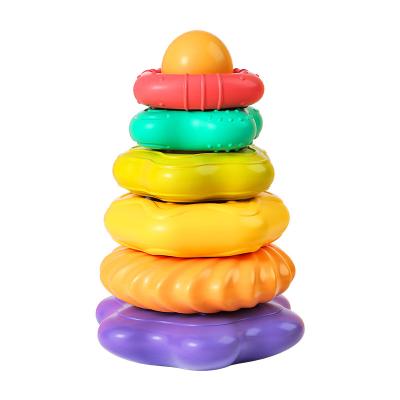 China Eco-friendly material classic stacking rings stem toys made from plant-based materials for babies ages 6 months and older for sale