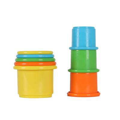 China Eco-friendly Material Educational Stacking Cups Toys Developing Intelligence Toddler Toys Early Education Stack Up Cup Toys for sale