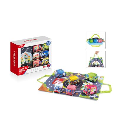 China Wholesale Eco-friendly Kids Learning Toy Storage Bag Pullout Cloth Baby Toy Car for sale