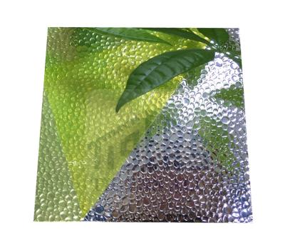 China Wholesale Price Aluminum Flat Sheet Embossed Bean Pattern Hammer Grain Mirror Lamp Reflective Cover Aluminum Plates Transportation for sale