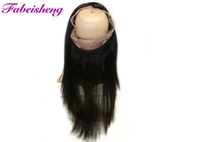 China Weave brasileiro do cabelo em linha reta do Virgin frontal preto natural do fechamento de 360 laços à venda