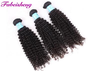 China Black Virgin Brazilian Curly Hair Extensions Natural Double Drawn Hair Weft for sale