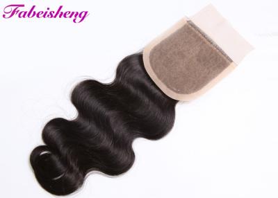 China Brazilian Human Hair Weave Silk Base Closure With Natural Part 8 -18