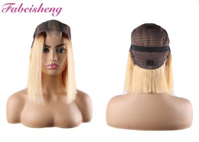 China Bob Haarschnitte Perücke 2X6 Spitze Kim K Bob Frisuren Perücke Für Schwarze Frauen Farbe 27# zu verkaufen