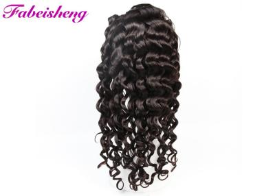 China 200% Density 100% Natural Cuticle Aligned Front Lace Wigs / 22 Inch Curly Human Hair Wigs for sale