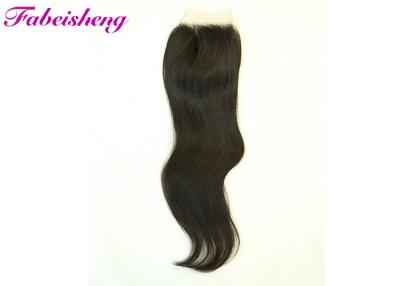 China Color natural 100% del cierre recto del cordón 4*4 del cabello humano de la Virgen para las mujeres negras en venta