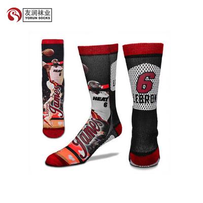 China YR-A Viable 1295 3d Printed Crew Socks Sublimation Crew Socks Custom Printed Bamboo Socks for sale