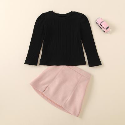 China Casual Retail Teen Girls Fashion Knitted T-shirt Skirt Suit Teens Clothing From Chinese Factory Wholesale for sale